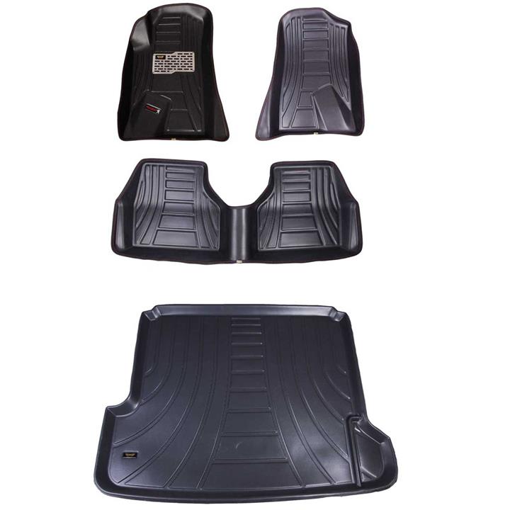 کفپوش سه بعدی خودرو مدل اکو مناسب برای پژو به همراه کفپوش صندوق